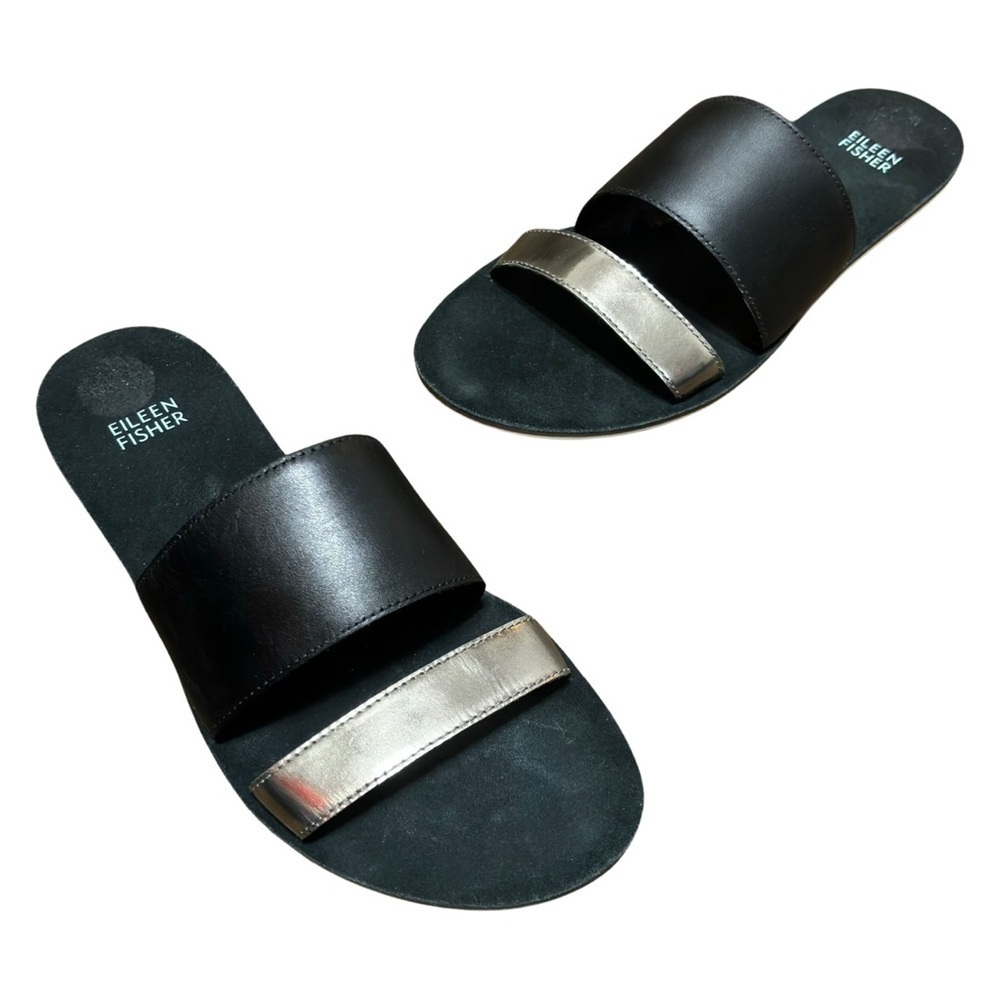 Eileen Fisher leather suede sandals size 7.5